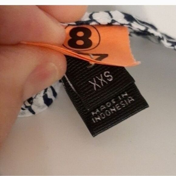 j. crew  paisley tunic top blue xxs cotton boho lightweight summer cotton - Picture 4 of 6